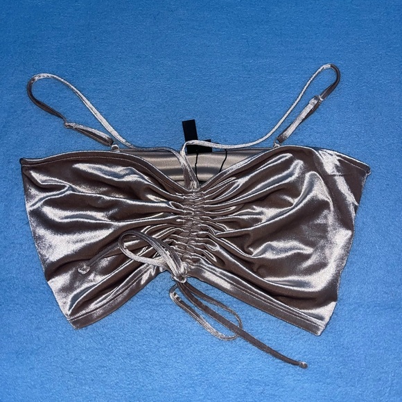 H&M Rutched Velvet Cami (Large) - Picture 1 of 4